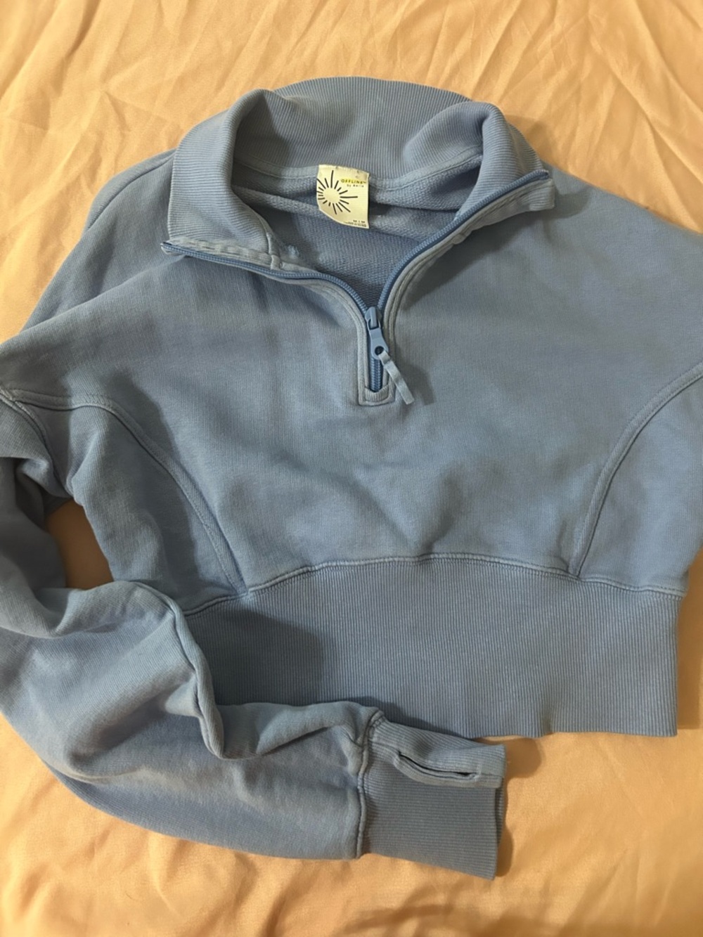 aerie Light Blue Quarter-Zip Pullover